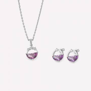 Серебряная подвеска Minimal B-37 15584 Бандл Горизонт darkpurple Серебряная подвеска Minimal B-37 15584 Бандл Горизонт darkpurple