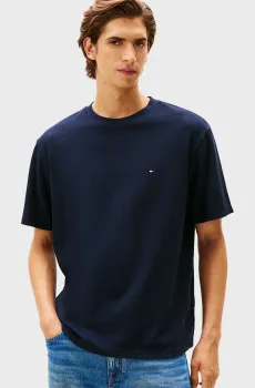 Мужская темно-синяя футболка CREPE Синий S Tommy Hilfiger MW0MW40017