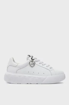 Женские белые кожаные сникерсы Белый 36 Love Moschino JA15564G0IIA0100