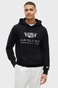 Мужское черное худи TH x Cadillac Formula 1® Team Черный L Tommy Hilfiger MN0MN00112