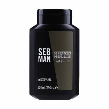 Мужской шампунь для волос, бороды и тела Sebastian Professional Seb Man The Multi-Tasker 3 в 1, 250 мл Мужской шампунь для волос, бороды и тела Sebastian Professional Seb Man The Multi-Tasker 3 в 1, 250 мл