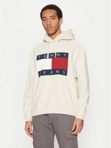 Tommy Jeans Світшот Flag DM0DM21174 Бежевий Regular Fit Tommy Jeans Світшот Flag DM0DM21174 Бежевий Regular Fit