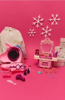 Сумочка у формі єдинорога з аксесуарами - рожевий