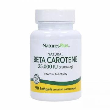 Бета-каротин NaturesPlus Beta Carotene 25000 МЕ, 90 гелевых капсул Бета-каротин NaturesPlus Beta Carotene 25000 МЕ, 90 гелевых капсул