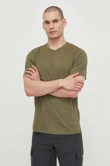 Спортивная футболка Fjallraven Abisko Day цвет зелёный меланж F87197 Спортивная футболка Fjallraven Abisko Day цвет зелёный меланж F87197