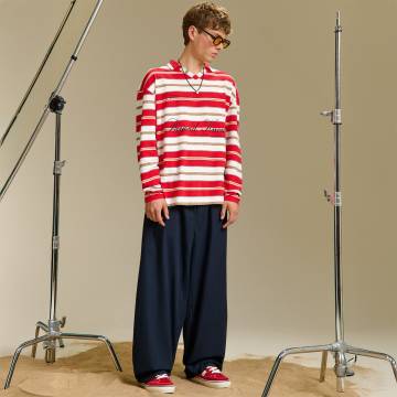 Cropp - Лонгслів у смужку - червоний