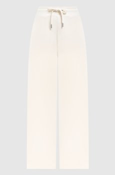 Спортивные штаны цвета айвори с эмблемой