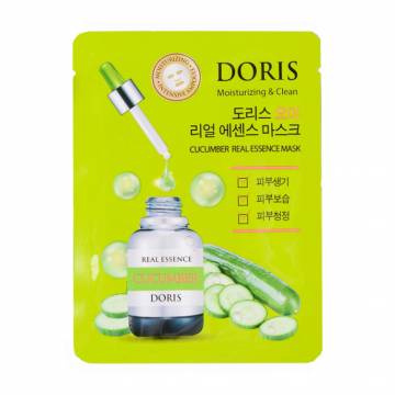 Ампульная тканевая маска Doris Cucumber Real Essence Mask с экстрактом огурца, 25 мл Ампульная тканевая маска Doris Cucumber Real Essence Mask с экстрактом огурца, 25 мл