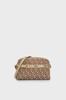 Женская бежевая сумка с узором ONYX CROSSBODY Бежевый ONESIZE DKNY R44EFI69