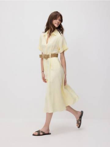 Reserved - LADIES` DRESS & BELT - світло-жовтий - 5139V-10X Reserved - LADIES` DRESS & BELT - світло-жовтий - 5139V-10X