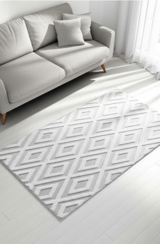 Килим з декоративним візерунком - сірий