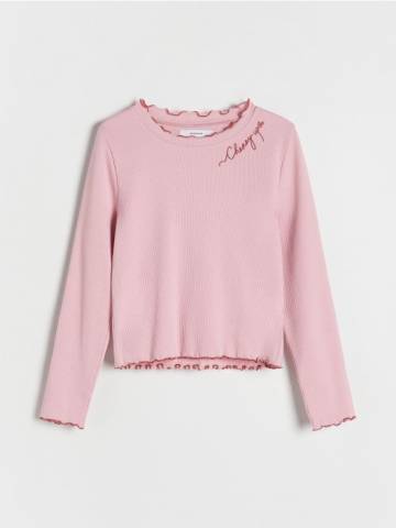 Reserved - GIRLS` T-SHIRT - рожевий - 168DB-30X Reserved - GIRLS` T-SHIRT - рожевий - 168DB-30X