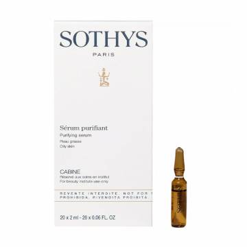 Уценка! Очищающая себорегулирующая сыворотка для лица Sothys Purifying Serum для жирной кожи, 20*2 мл Уценка! Очищающая себорегулирующая сыворотка для лица Sothys Purifying Serum для жирной кожи, 20*2 мл