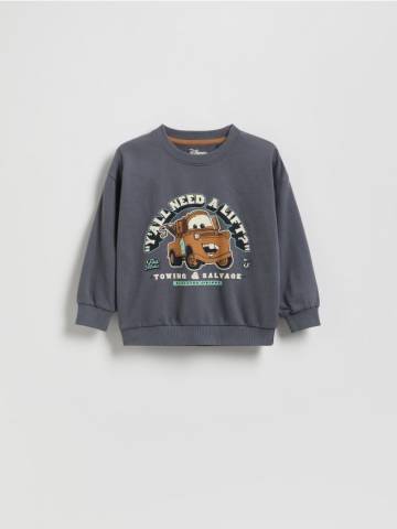 Reserved - Лонгслів Тачки з бавовни - темно-сірий - 056FI-90X