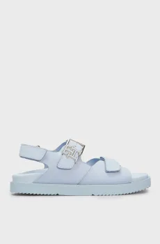 Женские голубые нубуковые сандалии TH HARDWARE NUBUCK SPORTY SANDAL Голубой 36 Tommy Hilfiger FW0FW08038