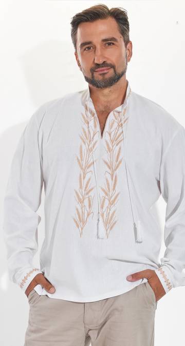 Чоловічі сорочки Lemanta Чоловіча лляна вишиванка "Всеволод" 54 (70616)114018-534