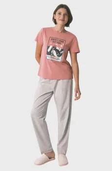 Женская пижама (футболка, брюки) Pingu Разноцветный M womensecret 3132247