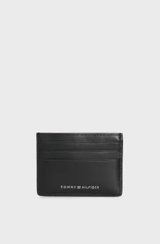 Мужской черный кожаный кардхолдер TH SPW LEATHER CC HOLDER Черный ONESIZE Tommy Hilfiger AM0AM11845