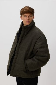 Reserved - Двостороння стьобана куртка - темно-зелений - 7160H-79M