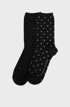Женские черные носки в горошек (2 пары) TH WOMEN SOCK DOT Черный 35-38 Tommy Hilfiger 100001493
