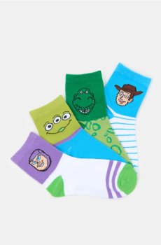 Шкарпетки, 4 пари Toy Story - різнобарвний
