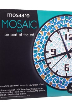 Набор для создания стеклянной мозаики Mosaaro Часы (круглые), 30 см (MA4001)