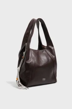 Женская темно-коричневая кожаная сумка Коричневый ONESIZE Bimba Y Lola 261BBAJ8C.10634