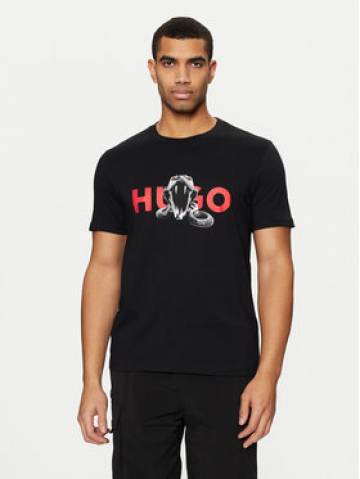 HUGO Футболка Deyladec 50530607 Чорний Regular Fit HUGO Футболка Deyladec 50530607 Чорний Regular Fit