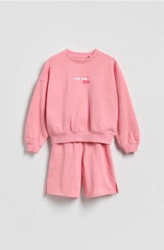Reserved - Трикотажний комплект із бавовни - рожевий - 900HV-30X