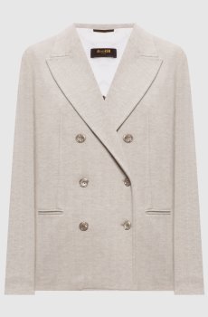 Серый двубортный жакет
