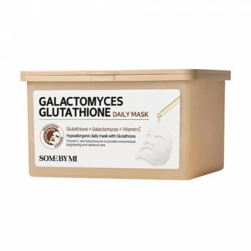 Набор осветляющих тканевых масок для лица Some By Mi Galactomyces Glutathione Daily Mask с галактомиссисом, 30 шт Набор осветляющих тканевых масок для лица Some By Mi Galactomyces Glutathione Daily Mask с галактомиссисом, 30 шт