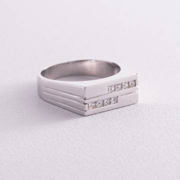 Золотая печатка с бриллиантами к1018 Золотая печатка с бриллиантами к1018
