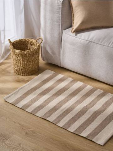 Смугастий килим - кремовий Смугастий килим - кремовий