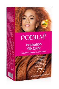 Безаммиачная крем-краска для волос Podium Inspiration Silk Color 777 Яркий медный, 150 мл