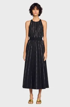 Женское черное платье Черный 36 Sandro SFPRO04889_Black