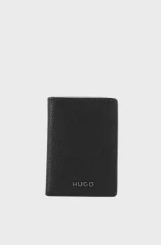 Мужской черный кожаный кошелек Черный ONESIZE HUGO 50568418;001