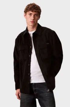 Мужская черная вельветовая рубашка CORDUROY Черный M Calvin Klein Jeans LV04RD106G
