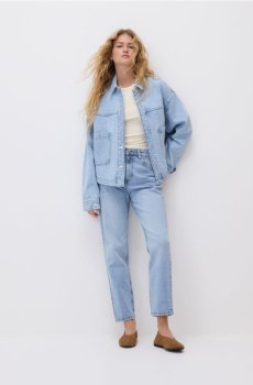 Reserved - Джинси mom fit - синій - 751FZ-05J