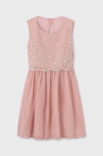 Детское платье Mayoral цвет розовый mini расклешённая