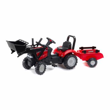 Веломобіль Falk Трактор Case IH Maxxum з причепом і ковшем червоний (961AM) Веломобіль Falk Трактор Case IH Maxxum з причепом і ковшем червоний (961AM)