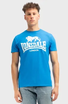 Мужская голубая футболка LOGO Голубой XL Lonsdale 119083