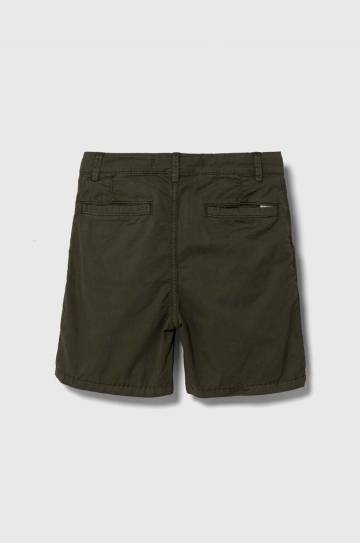 Детские шорты Pepe Jeans THEODORE SHORT цвет зелёный регулируемая талия Детские шорты Pepe Jeans THEODORE SHORT цвет зелёный регулируемая талия