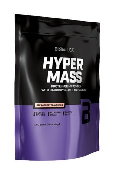 Гейнер BioTechUSA Hyper Mass Клубника, в порошке, 1 кг