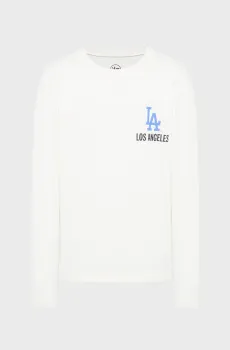 Мужской белый лонгслив L.A. DODGERS SANDSTONE CAP HER Белый M 47 Brand 699077FS