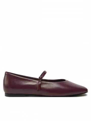 Calvin Klein Балетки Mary Jane Ballerina - Lth HW0HW02307 Бордовий Calvin Klein Балетки Mary Jane Ballerina - Lth HW0HW02307 Бордовий