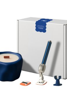 Подарунковий набір засобів для гоління Fler Midnight (бритва, 1 шт + лезо, 2 шт + тримач, 1 шт + свічка, 1 шт + листівка, 1 шт)