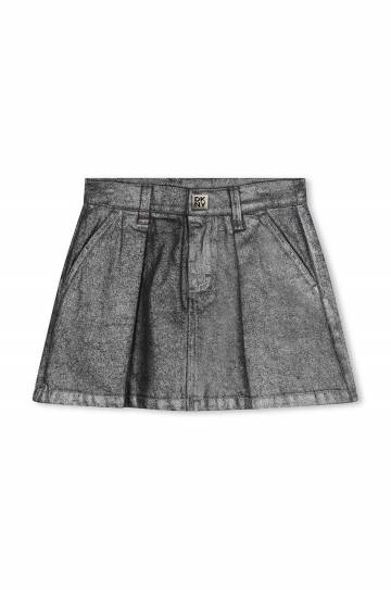 Детская джинсовая юбка Dkny цвет серый mini прямая D60227 Детская джинсовая юбка Dkny цвет серый mini прямая D60227