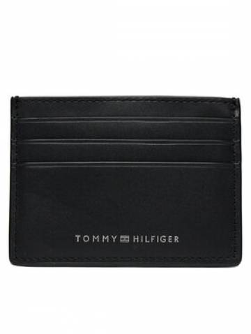 Tommy Hilfiger Чохол для кредиток Th Spw Leather Cc Holder AM0AM11845 Чорний Tommy Hilfiger Чохол для кредиток Th Spw Leather Cc Holder AM0AM11845 Чорний