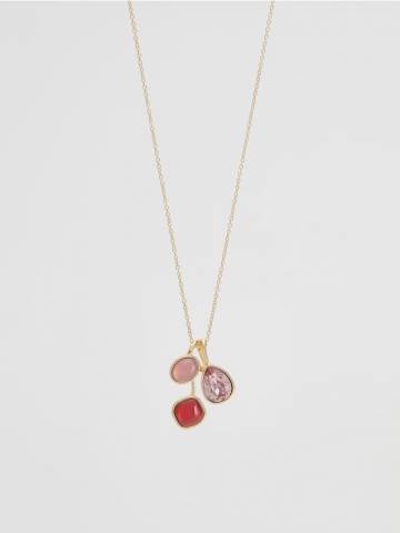 Reserved - Намисто з підвіскою - рожевий - 302FD-38X