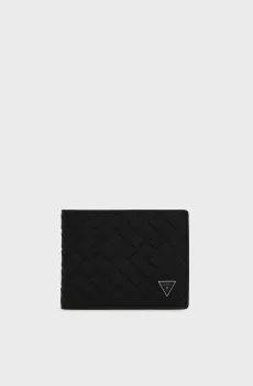 Мужской черный кошелек Черный ONESIZE Guess SMTONA.LEA20;BLA